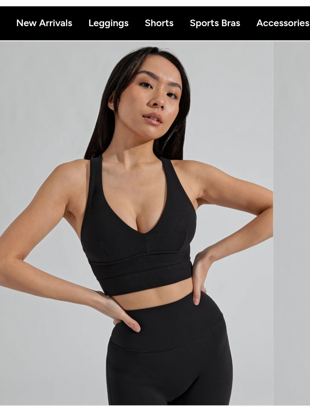 Alpha Sports Bra- Onyx Black